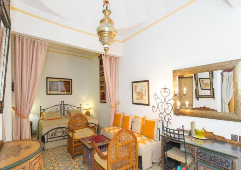 Posezení v ubytování Riad Maison Arabo-Andalouse