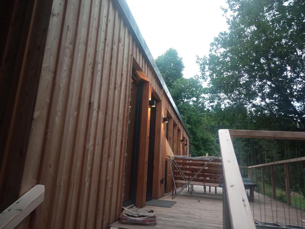 Balkón alebo terasa v ubytovaní Tiny House FAMILY Ruheoase