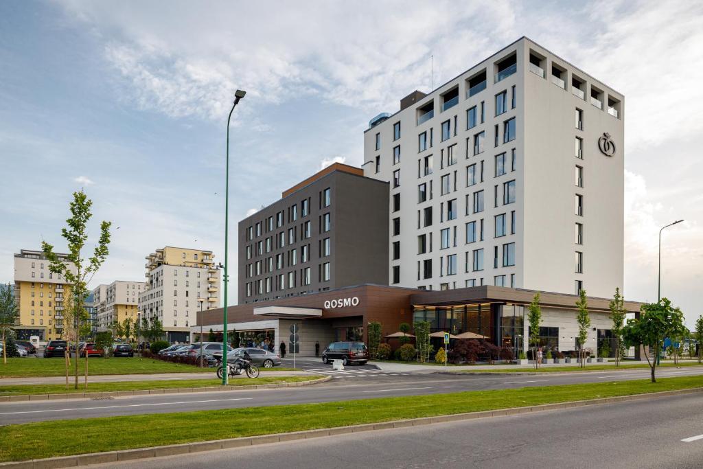 O edifício onde o hotel está situado