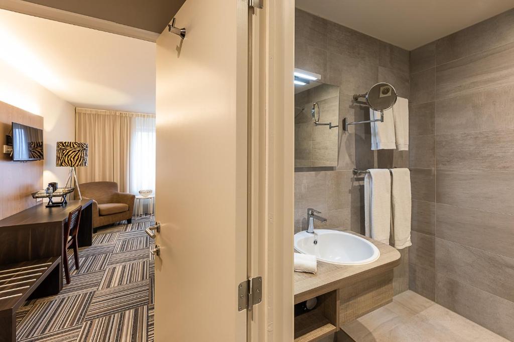 Koupelna v ubytování Hotel Malpertuus