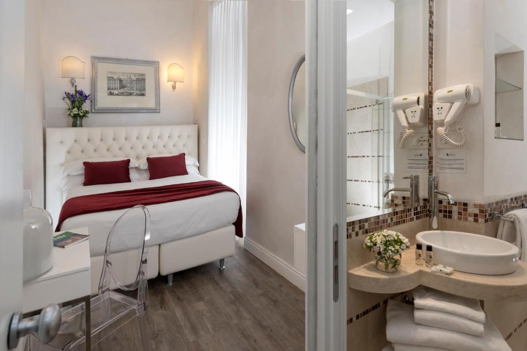 Koupelna v ubytování Hotel Navona
