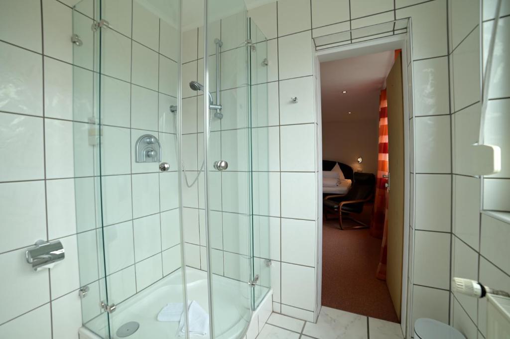 Koupelna v ubytování Hotel Zrenners GARNI