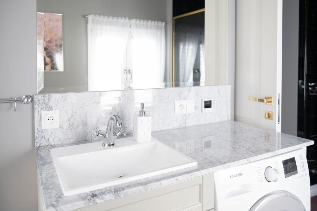 Kúpeľňa v ubytovaní Sopot Haffnera Apartament