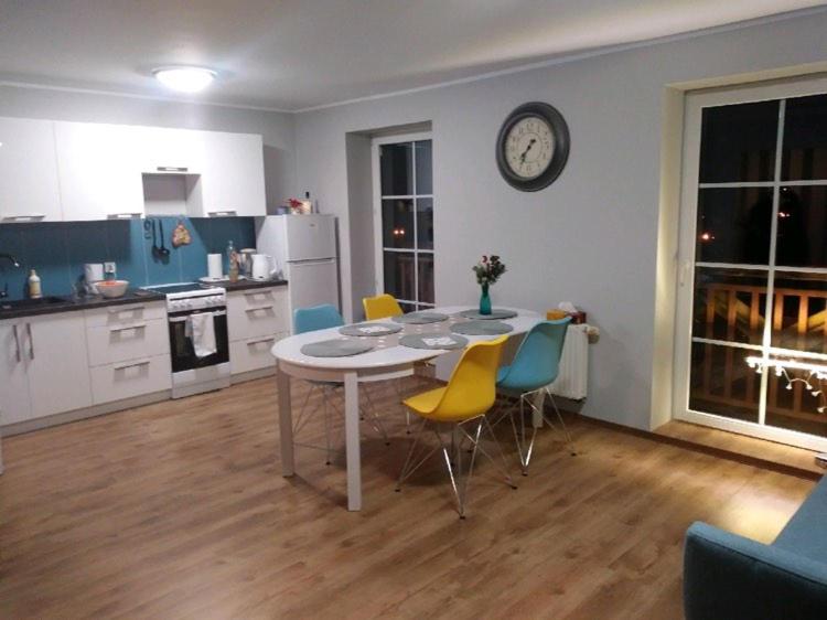 Kuchyňa alebo kuchynka v ubytovaní Apartament Mazurski nad Węgorapą