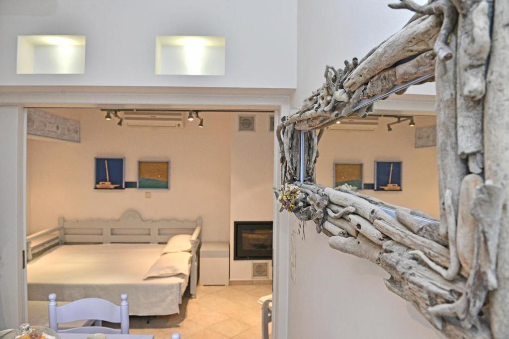 Postel nebo postele na pokoji v ubytování Santa Katerina Apartments & Studios