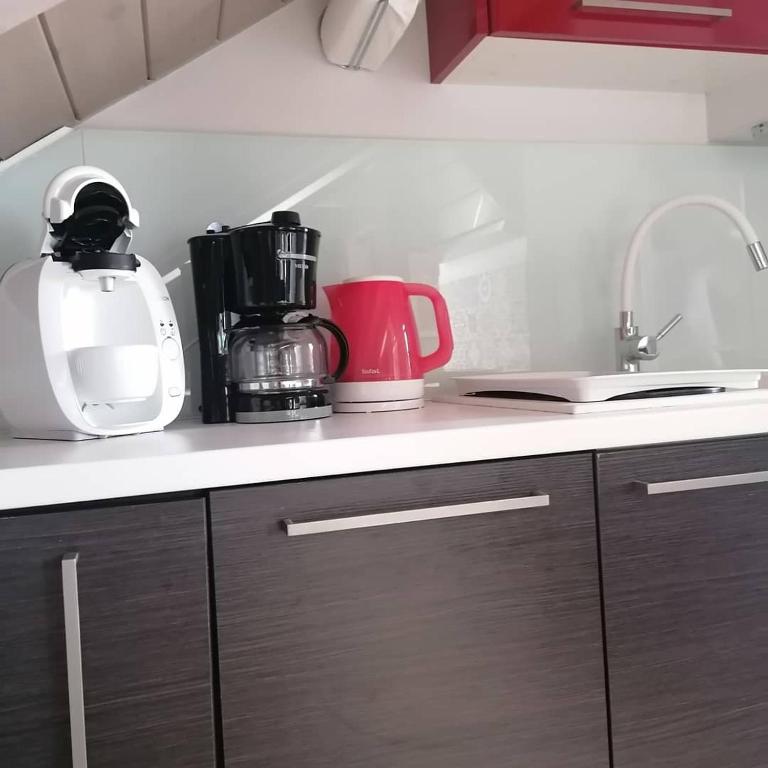 Kuchyň nebo kuchyňský kout v ubytování Argostoli loft