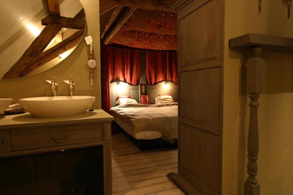 Postel nebo postele na pokoji v ubytování B&B Oase