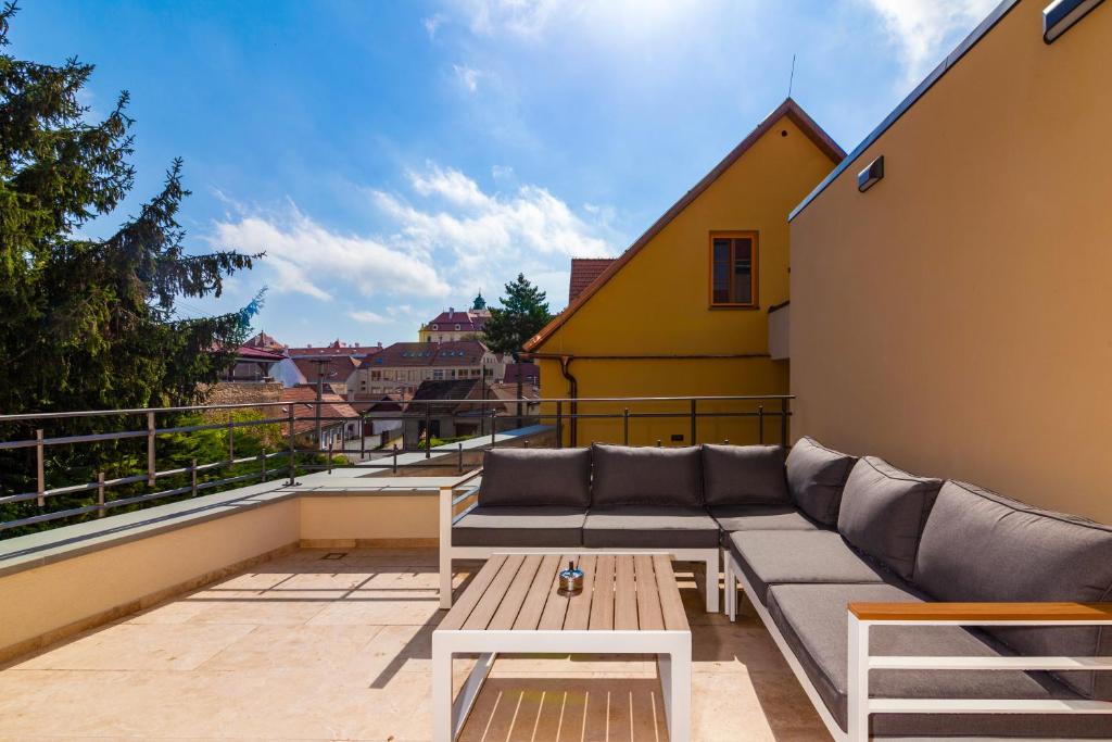 Balkón nebo terasa v ubytování Resort Valtberg Valtice