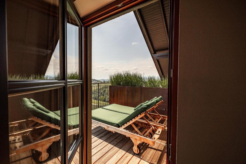 Balkón nebo terasa v ubytování Weinhotel Maitz Wolfgang