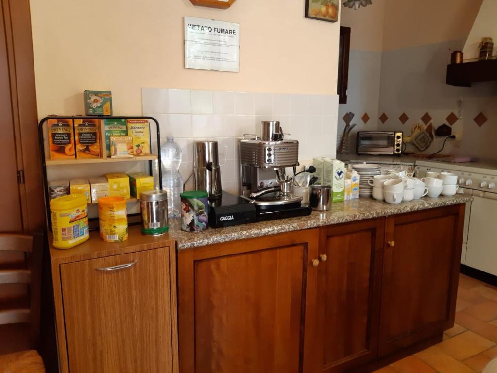 Kuchyň nebo kuchyňský kout v ubytování Agriturismo Malpasso