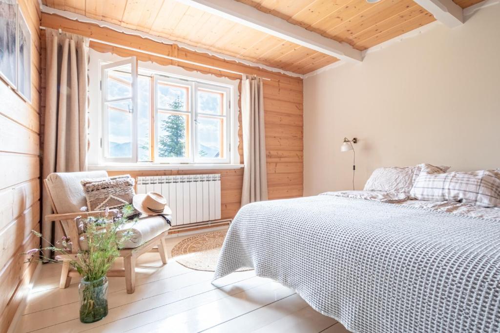 Posteľ alebo postele v izbe v ubytovaní Apartamenty Polana Pająkówka
