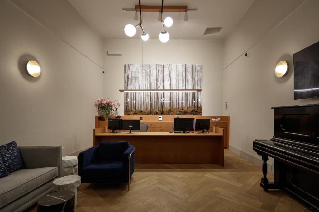 TV a/nebo společenská místnost v ubytování Casa Bosque Eduviges