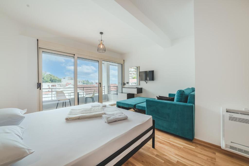 Posezení v ubytování Poseidon Apartments