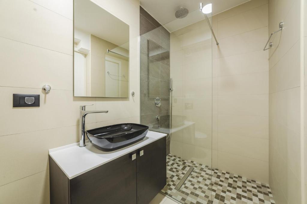 Koupelna v ubytování Poseidon Apartments