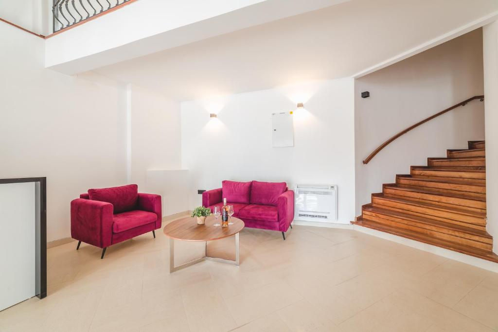 Posezení v ubytování Poseidon Apartments