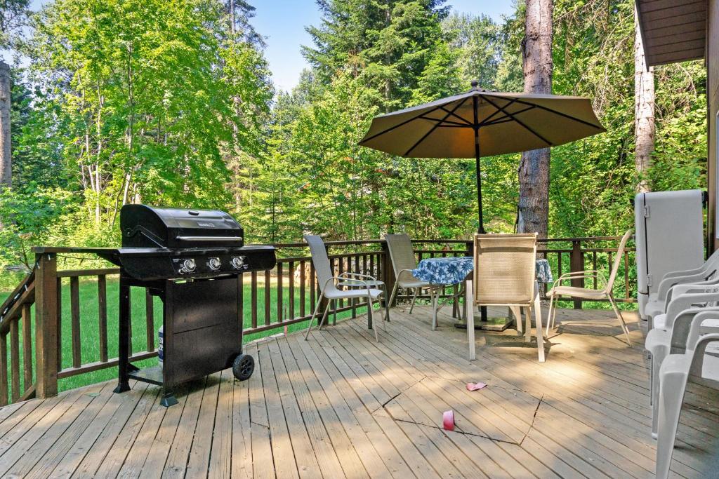 Balkón nebo terasa v ubytování Yakima River Cabin