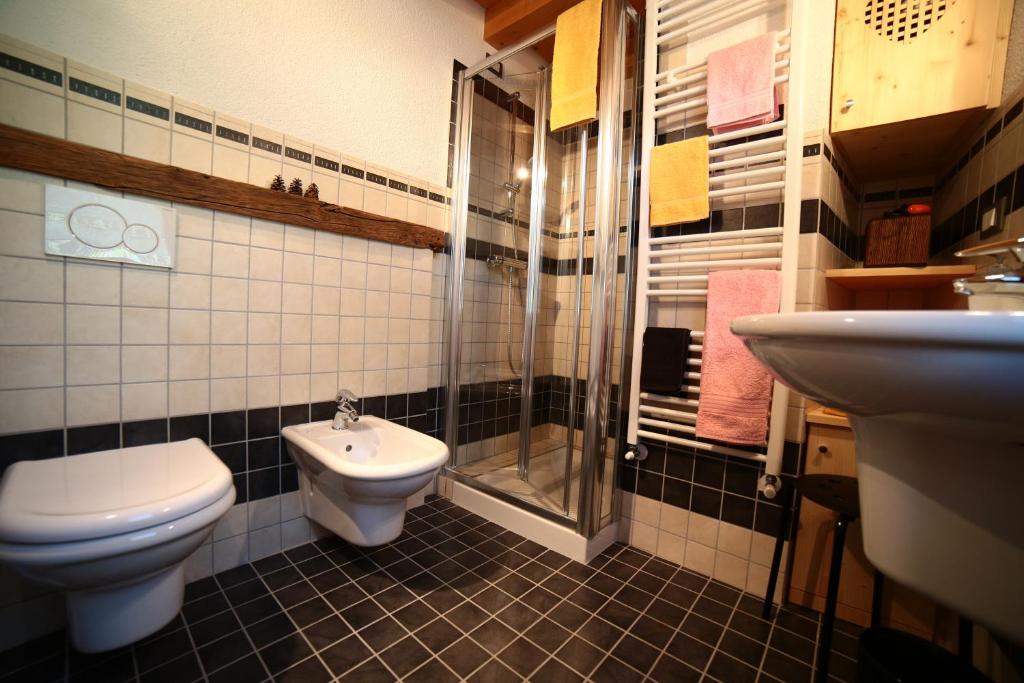 Koupelna v ubytování Stalut das puestines