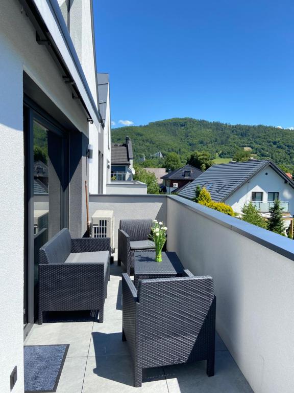 Výhľad na hory alebo výhľad na hory priamo z apartmánu
