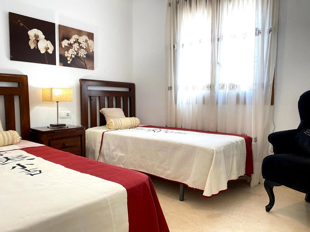 Posteľ alebo postele v izbe v ubytovaní Mi Casita Villamartín Golf