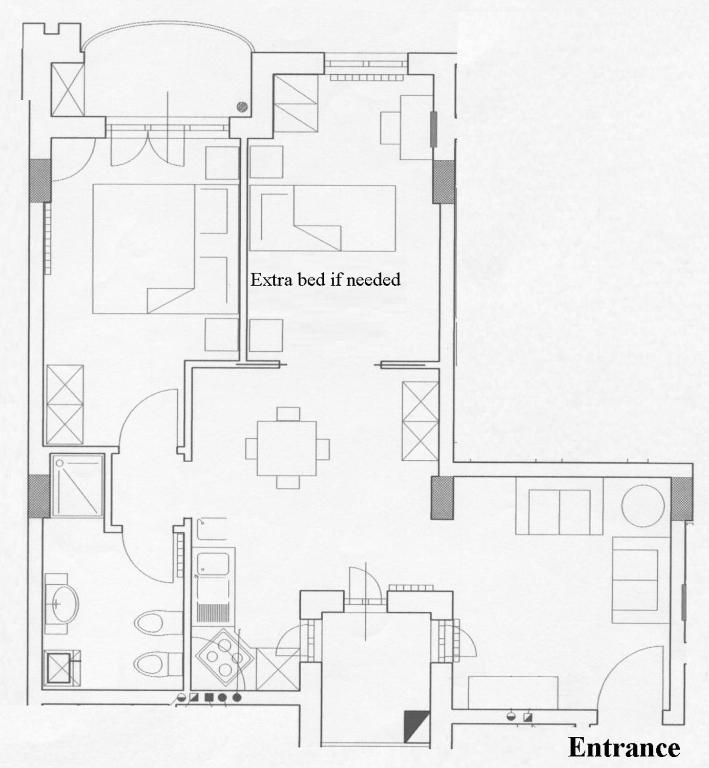 Půdorys ubytování Studio Sole e Residenza Luna Assisi