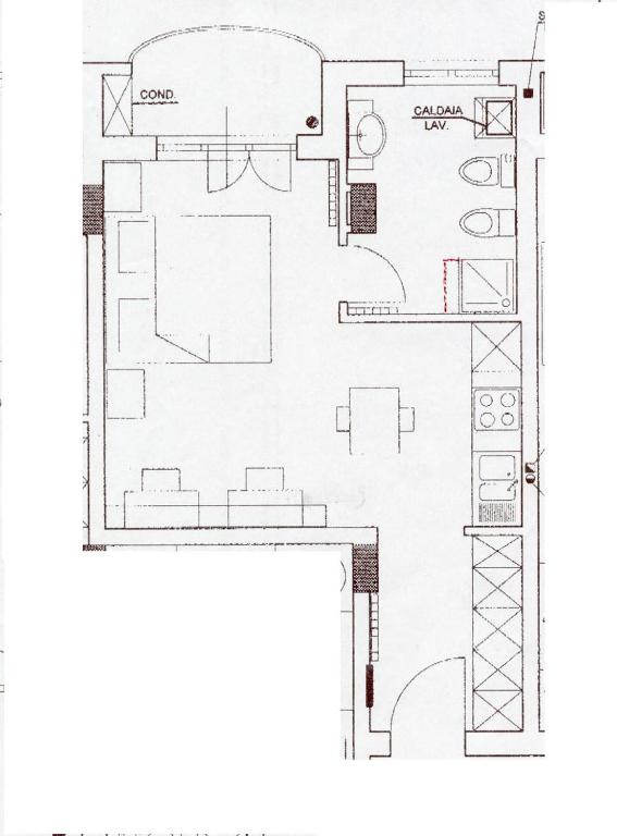 Půdorys ubytování Studio Sole e Residenza Luna Assisi