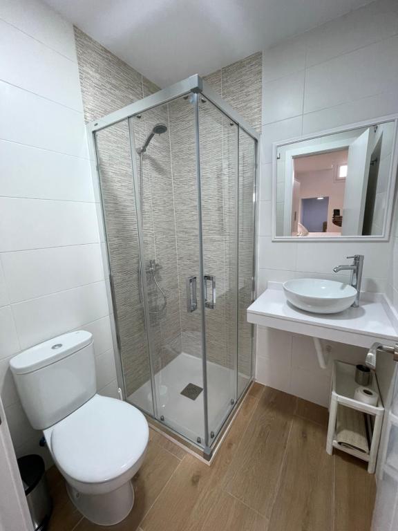 Kúpeľňa v ubytovaní Alojamientos Izquierdo Roca