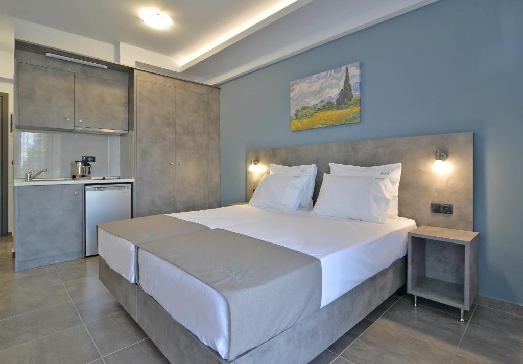 Postel nebo postele na pokoji v ubytování MAK Apartments