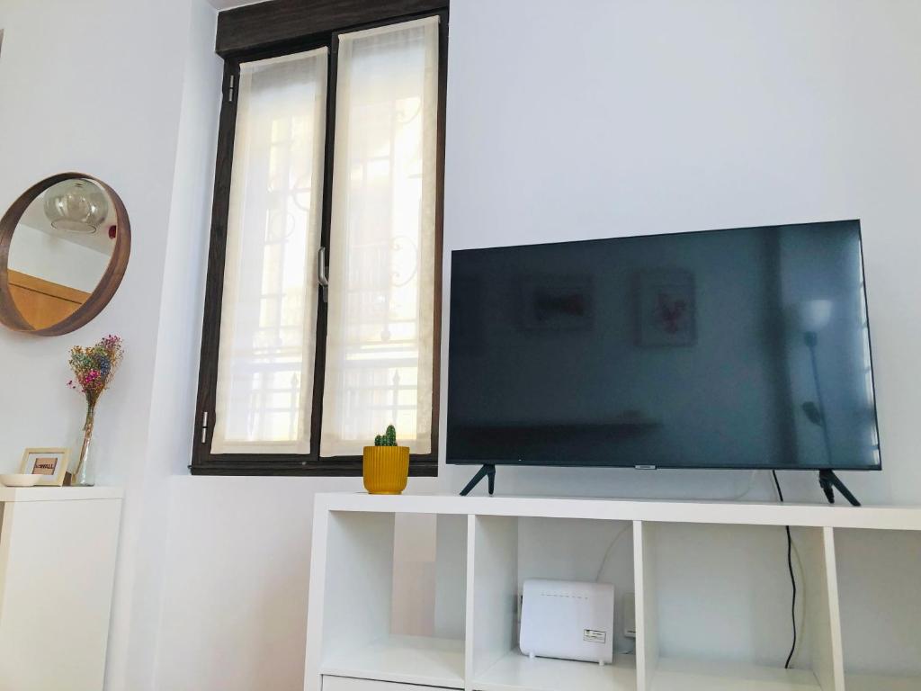 TV a/nebo společenská místnost v ubytování Apartamento The Wall Xperience