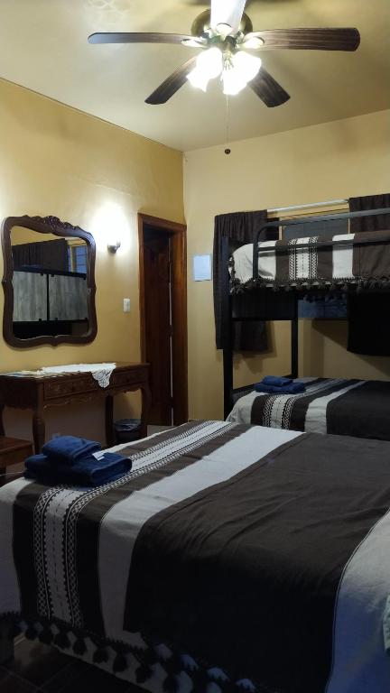 Postel nebo postele na pokoji v ubytování Posada Los Chaneques Catemaco
