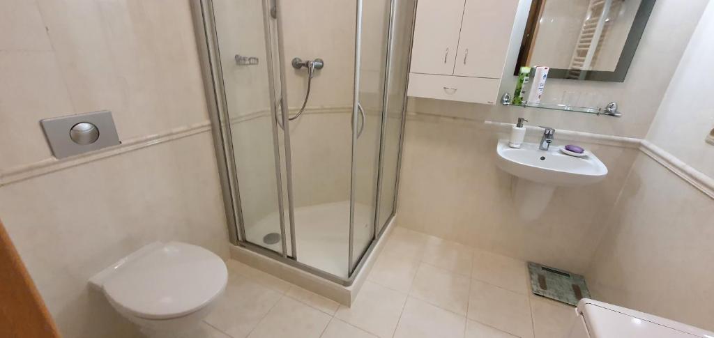Koupelna v ubytování Apartmán 46m2 s balkonem v lázeňském centru