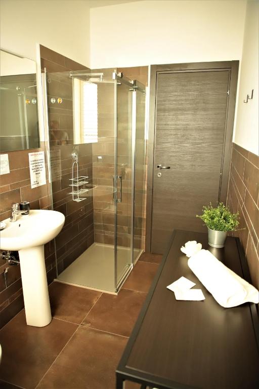 Koupelna v ubytování Agriturismo Tre di Spade