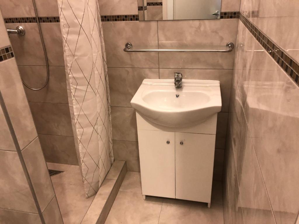 Koupelna v ubytování Omega Apartments Budapest