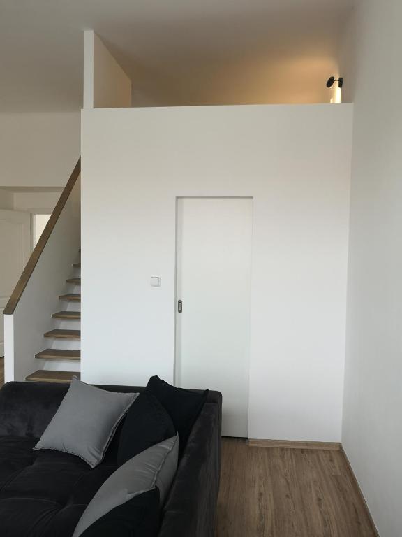 Posezení v ubytování Fine apartment in centrum of Slaný with Aircondition
