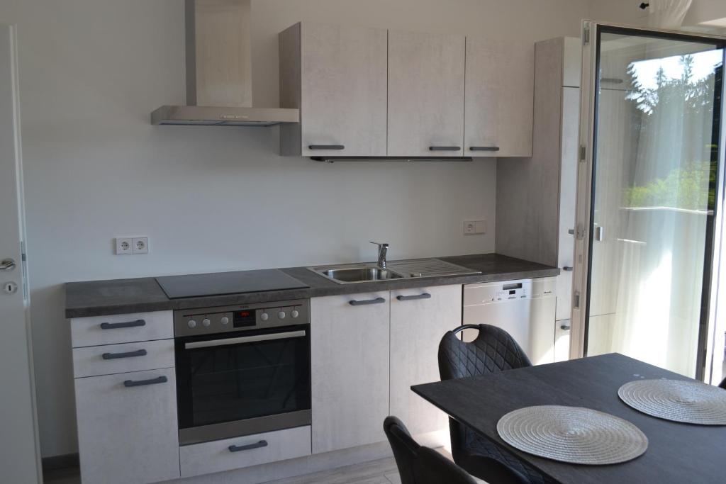 Kuchyň nebo kuchyňský kout v ubytování Apartment Uggowitzer