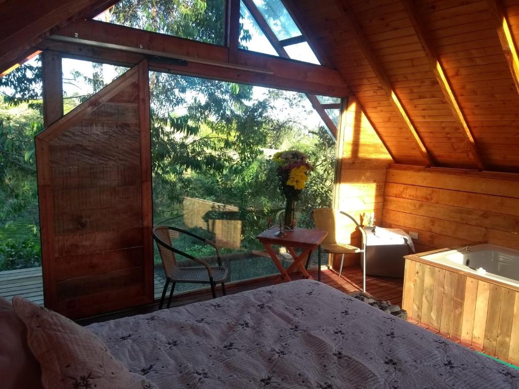 Balkón nebo terasa v ubytování Glamping Rionegro- arrayanes