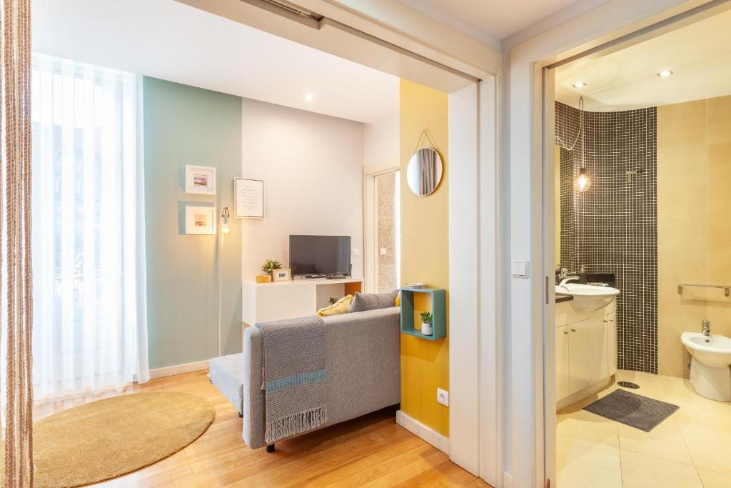 Koupelna v ubytování D&S - Ribeira Premium Apartments