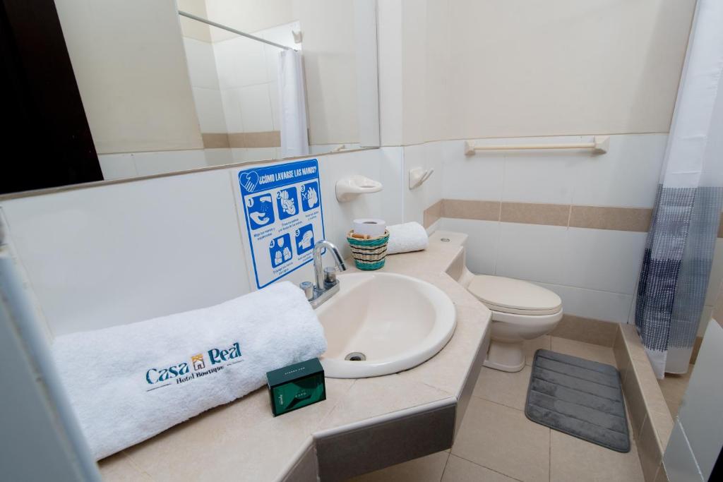 Koupelna v ubytování Casa Real