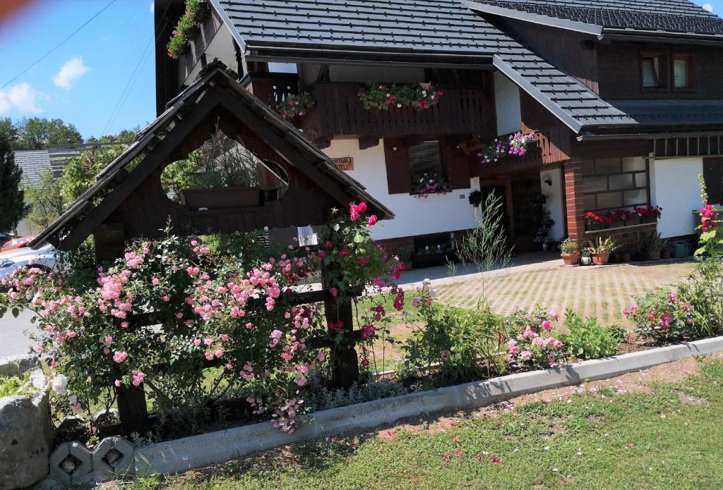 Zahrada ubytování Apartmaji Preželj