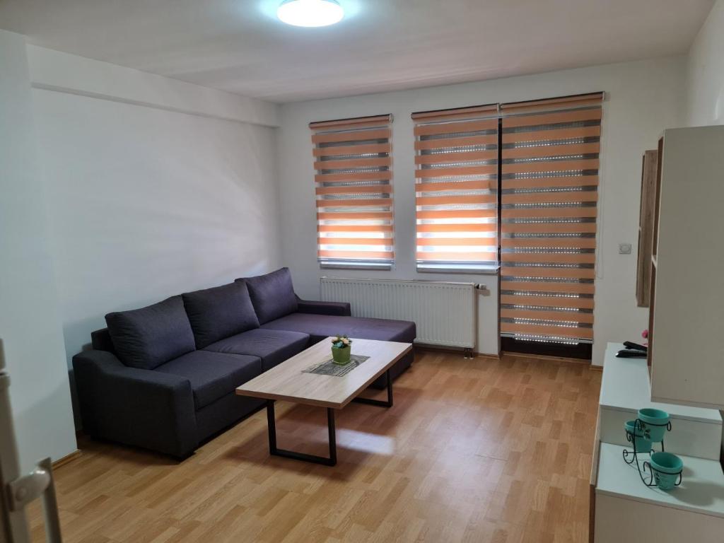 uma sala de estar com um sofá e uma mesa de centro em APARTMANI SK em Brcko