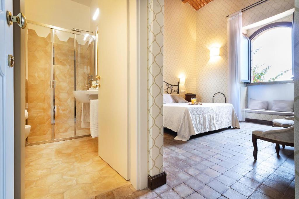 Koupelna v ubytování Hotel Villa Favorita