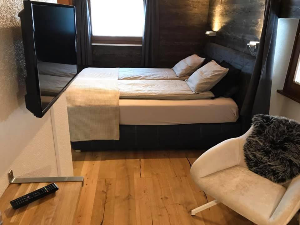 Postel nebo postele na pokoji v ubytování Chez Stéphane et Maria