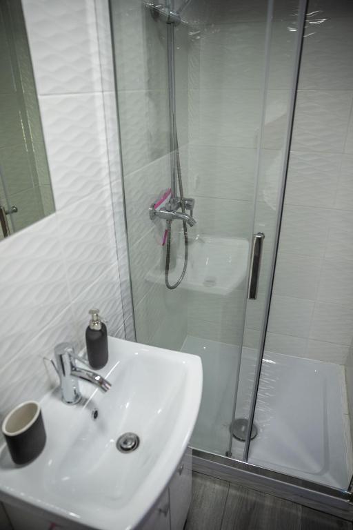 Kúpeľňa v ubytovaní ENKLAWA NAD KWISĄ [APARTAMENT 2]