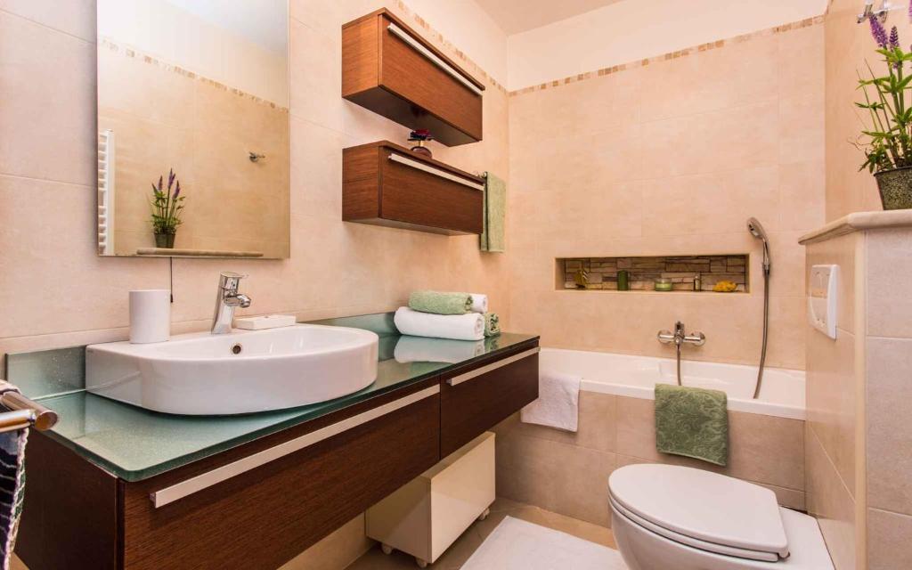 Kúpeľňa v ubytovaní Apartments in Silo/Insel Krk 13482