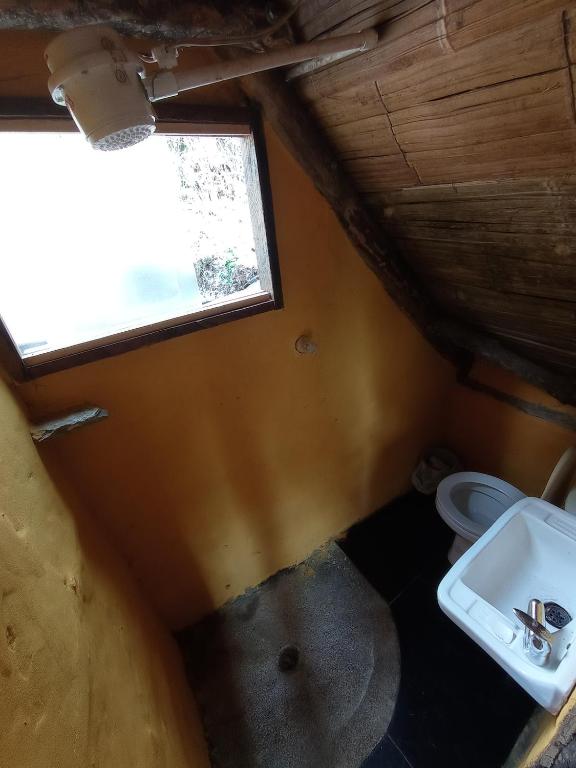 Koupelna v ubytování Cabañas el Paraiso Sesquile