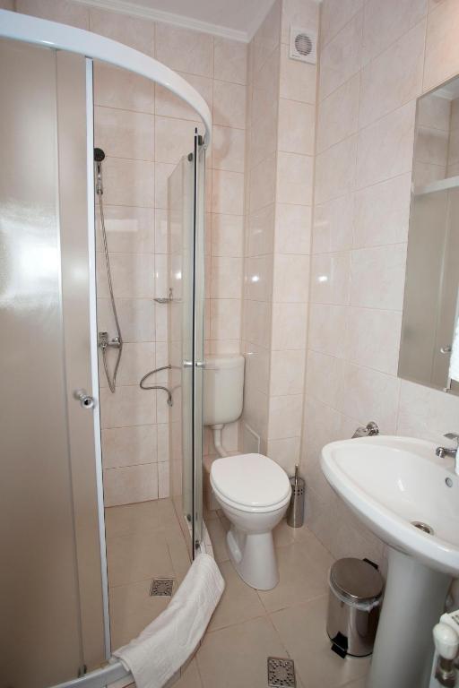 Koupelna v ubytování Hotel Terra