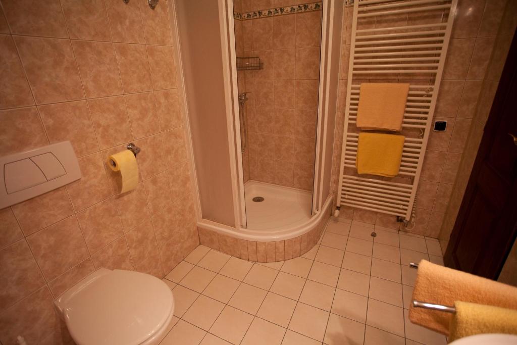 Koupelna v ubytování Hotel U Jiřího
