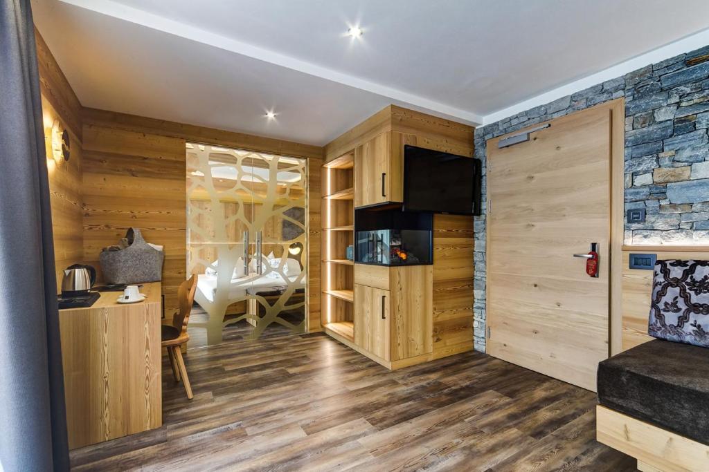 Kuchyň nebo kuchyňský kout v ubytování Hotel Muliac