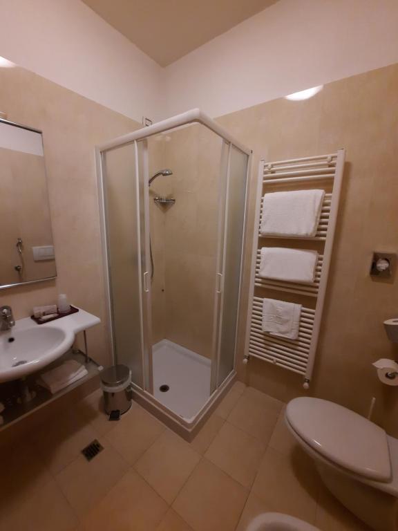 Koupelna v ubytování Hotel Rossi