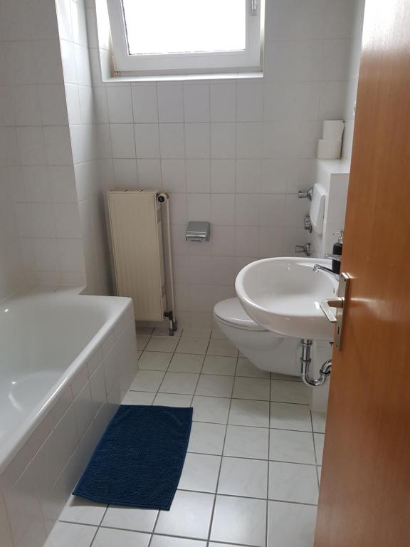 Koupelna v ubytování Vermietung-Maintal