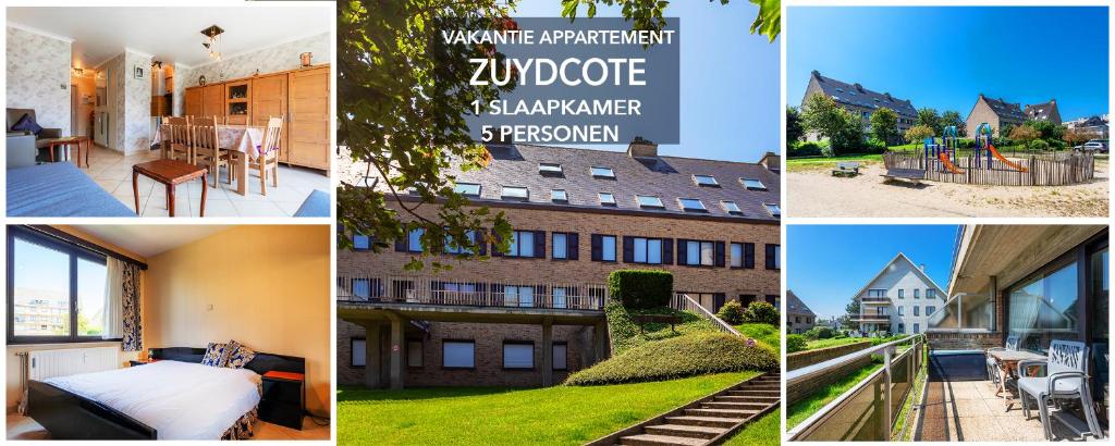 a collage of pictures of a building at Zuydcoote glv BO in Koksijde